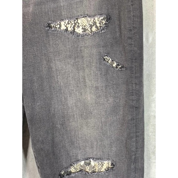 INC International Concepts Women's Washed Black Mid-Rise Boyfriend Jeans SZ14/32 - Picture 4 of 11